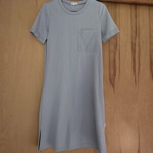 Light Gray T-Shirt Dress
